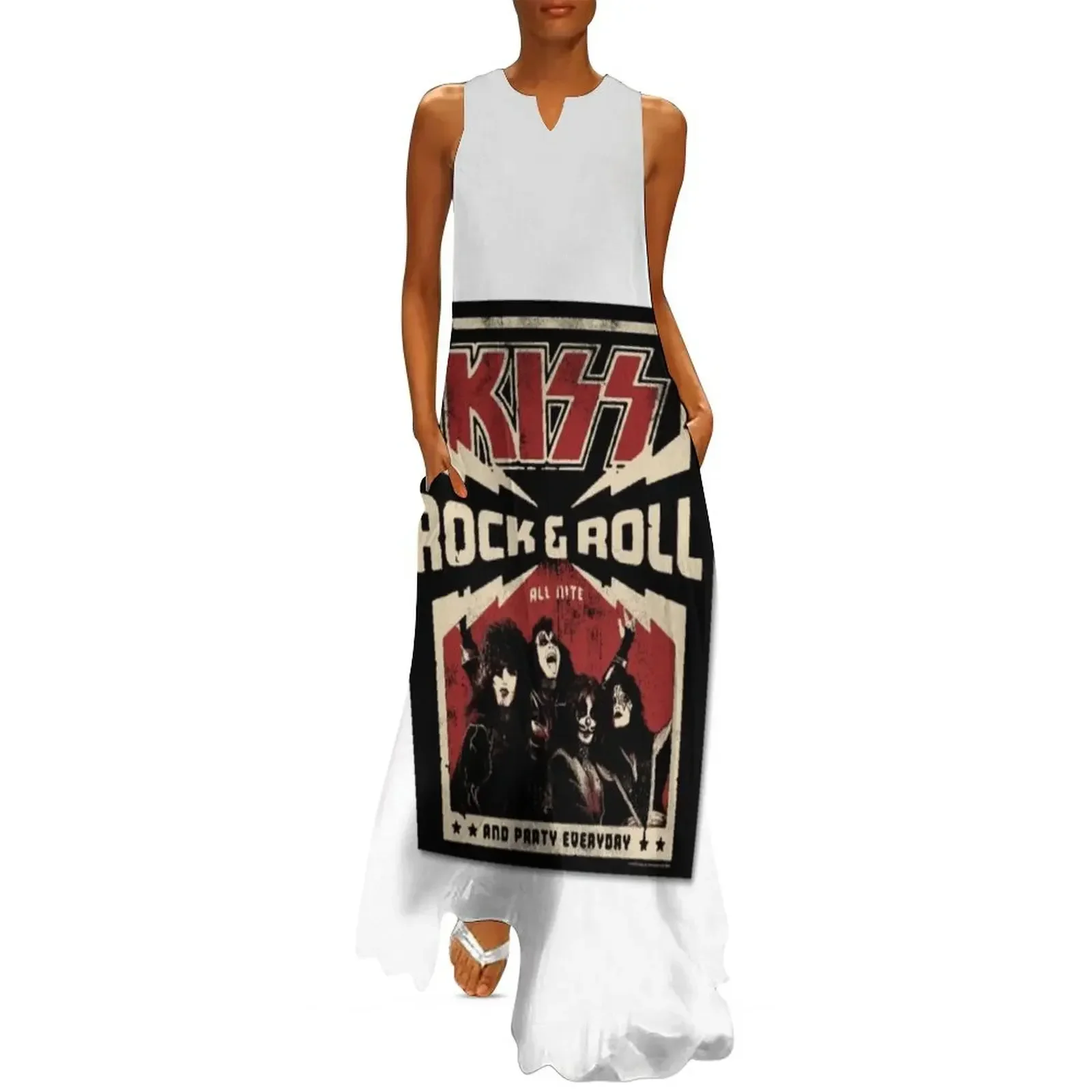 

Designed for an American rock band Long Dress dresses for special events Dress vintage clothes summer dress korean women