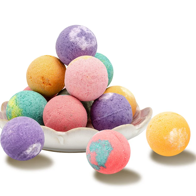 Bath Ball Bombs Handmade Bath Sea Salt Essential Oil Aromatherapy Type Deep Body Cleaner Natural Bubble Bathroom Tools for Gift