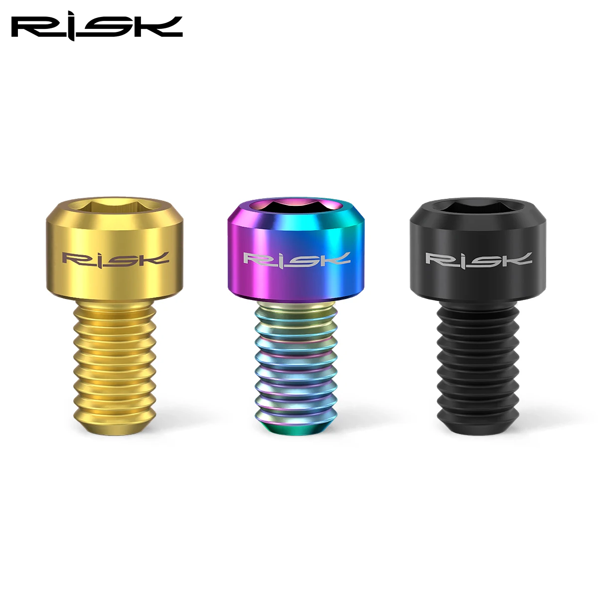 Risk MTB Bike 2pcs V Brake Wire Fixing Bolt Road Bicycle C Brake Inner Line Fixed Screw TC4 Titanium M6*10mm Wire Pressing Bolts