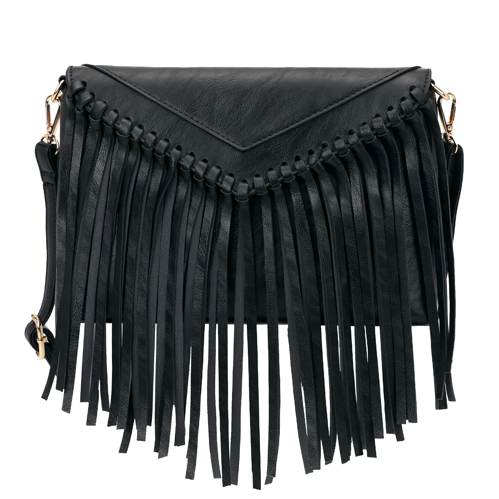 Vintage Shoulder Bag For Women PU Leather Luxury Clutch Designer Hobo Handbags Western Purse Fringe Messenger Bag