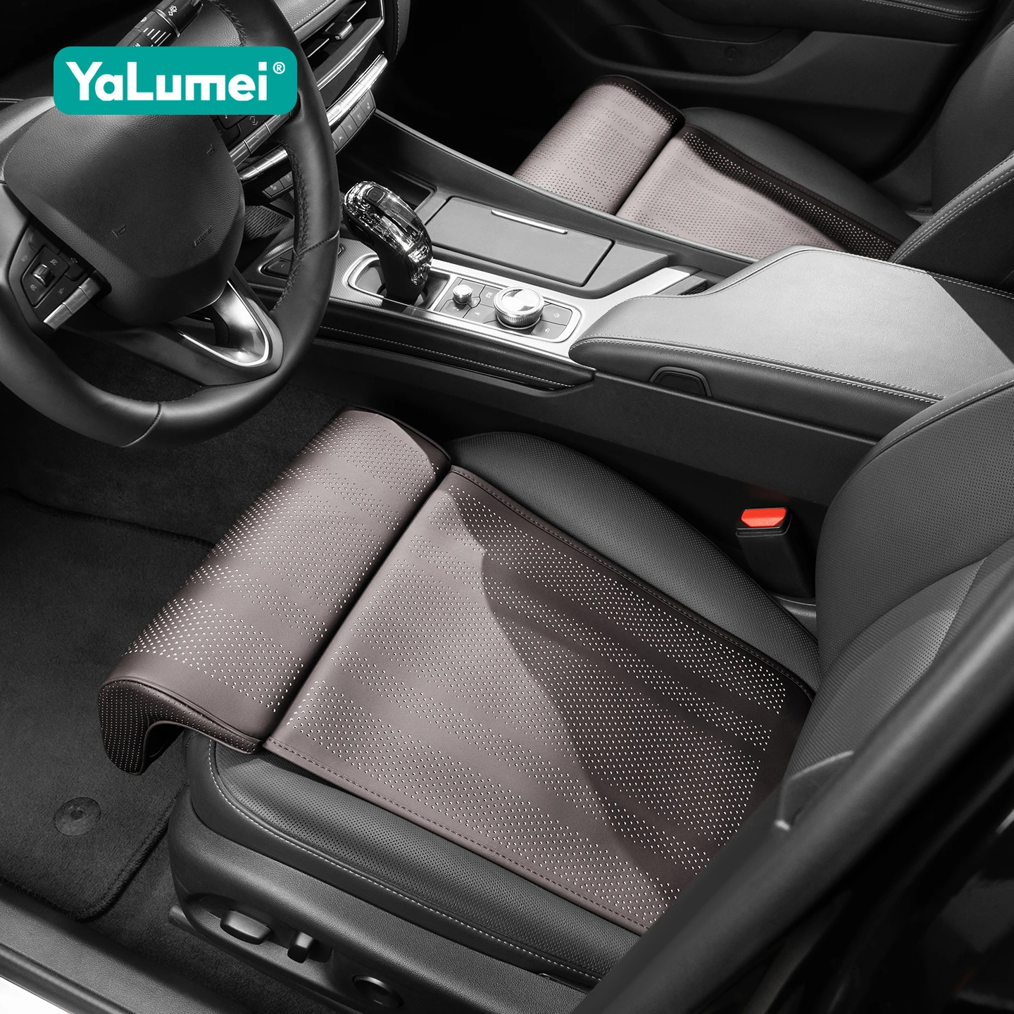 

For Mercedes-Benz A C E S Class AMG GLC ML SLK SL CLS GLA GLK GLB Universal Leather Car Leg Support Pillow Cover Memory Foam