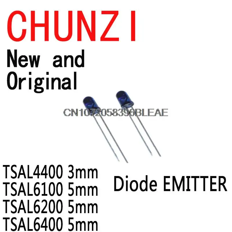 

10PCS 940NM 2Pin Infrared Emission Tube Diode EMITTER IR 3mm 5mm 4400 6100 6200 6400 TSAL4400 TSAL6100 TSAL6200 TSAL6400