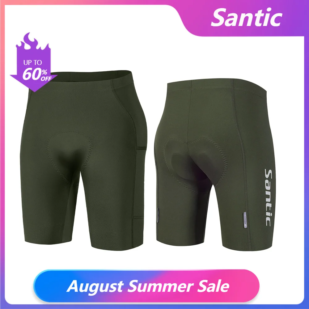 Santic Shorts Ciclismo Masculino 4D Secagem Rápida