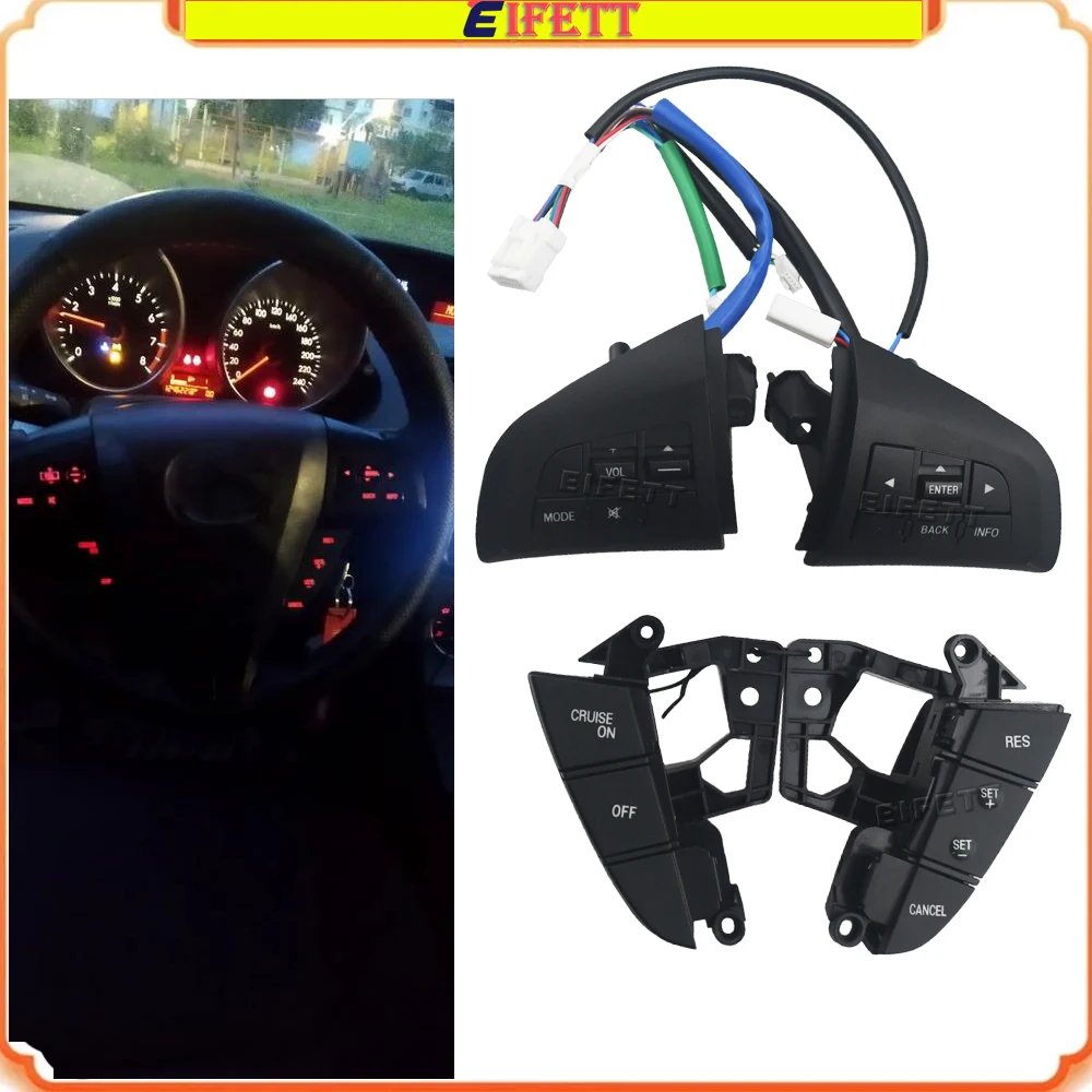 

A SET For Mazda 3 BL 2010 CX-5 CX5 CX-7 CX7 2008-2013 Multifunction Steering Wheel Button Cruise Control Switch