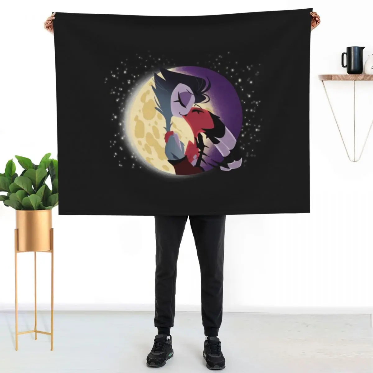 Helluva Boss - Blitzo x Stolas Classic . Throw Blanket All Weather Soft Throw Blanket for Sofa