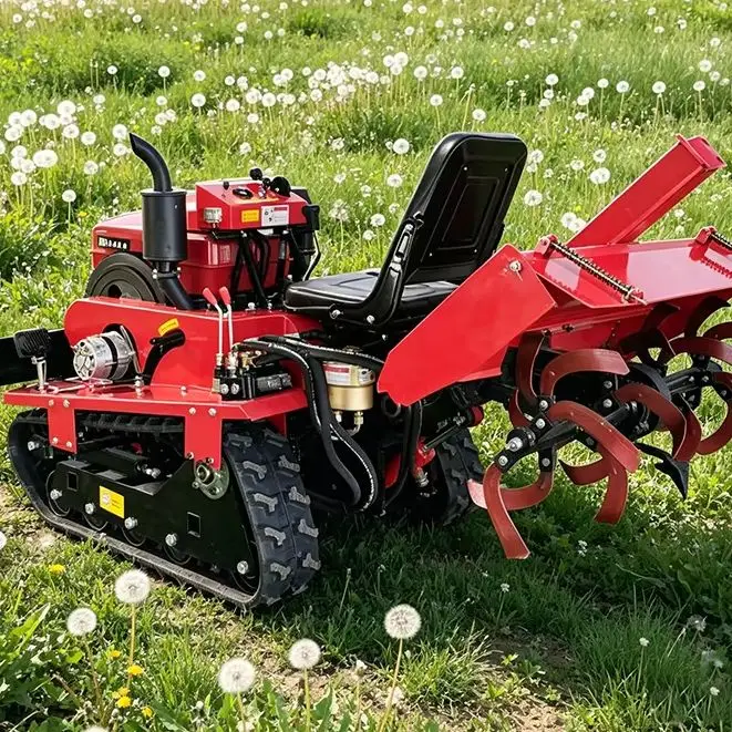 

Customized Easy Assembly Crawler Tractor with Rotary Tiller, Micro Tiller & Middle Cultivator