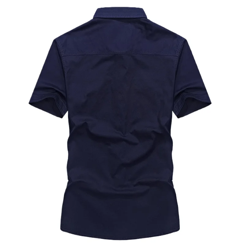 New Summer Men Thin Short Sleeved Shirts Man Outdoor Multi pockets Cargo Shirts Good Quality Male Cotton Casual Shirts Size 5XL