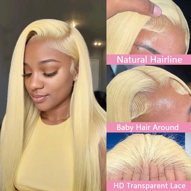 30 inch lace front wig 613 lace frontal blonde brazilian human hair wig sale straight full frontal 13x4 13x6 hd lace wigs