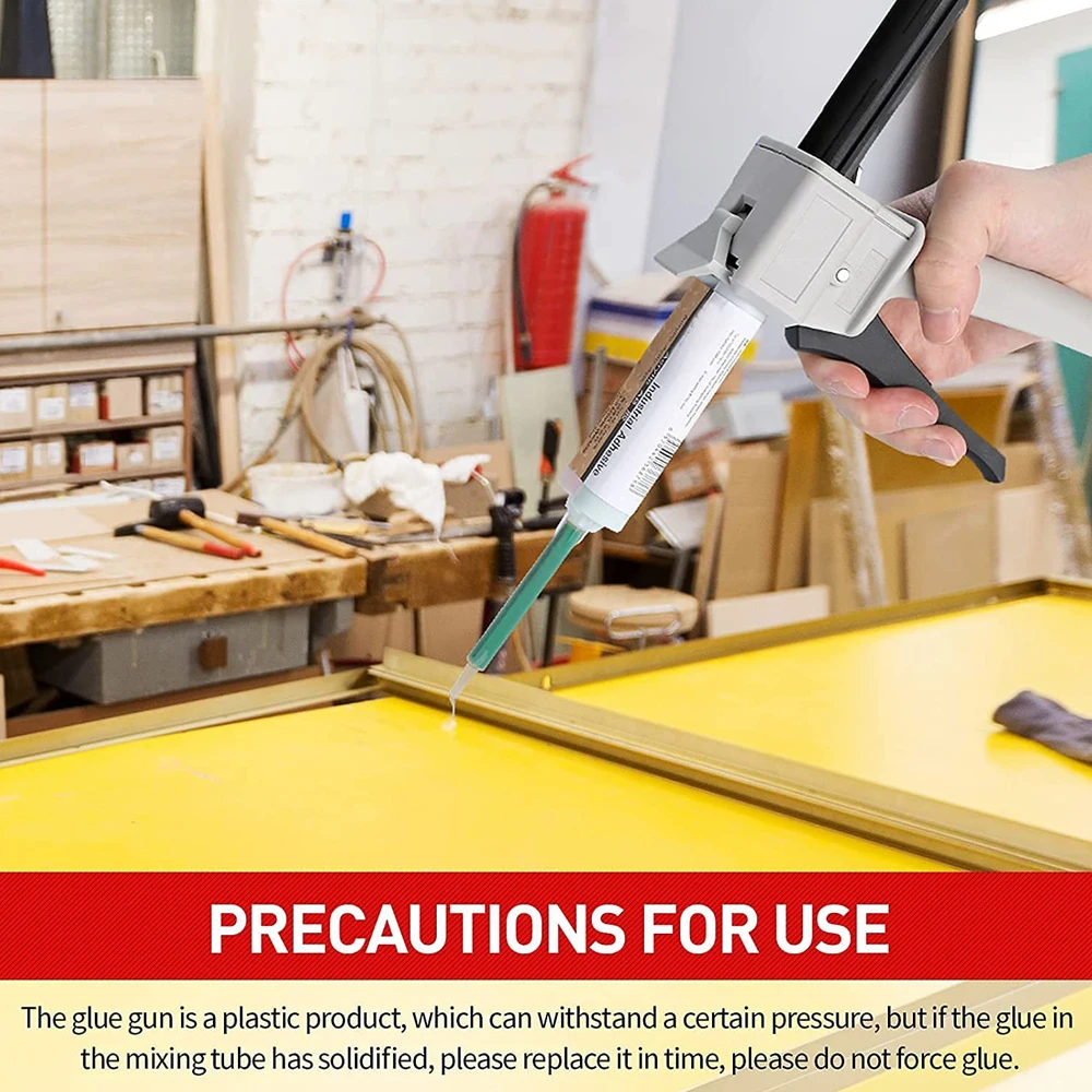 Pistola de impresión de 50ml, pistola dispensadora de pegamento para tubo de pegamento dispensador de plástico AB 1:1/1:2