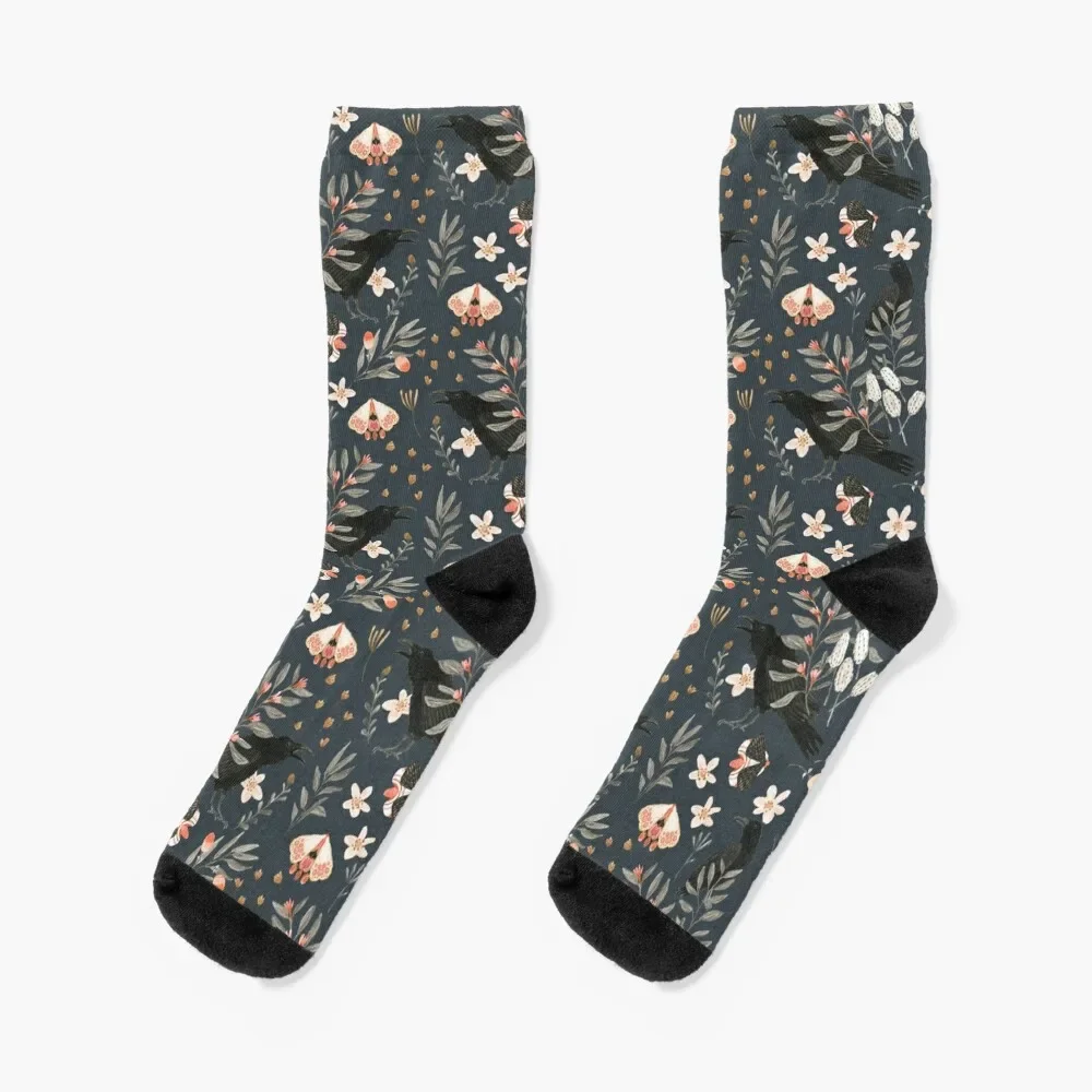 Black Crow and Butterflies Socks set winter gifts Socks Ladies Men's