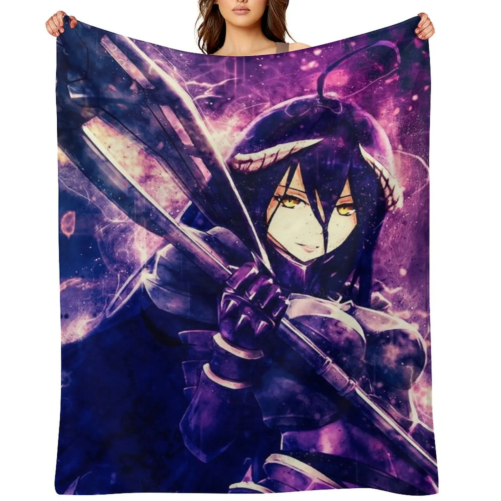 

Overlord Albedo Throw Blanket Hairys Sofa Throw Luxury Hairy Blankets