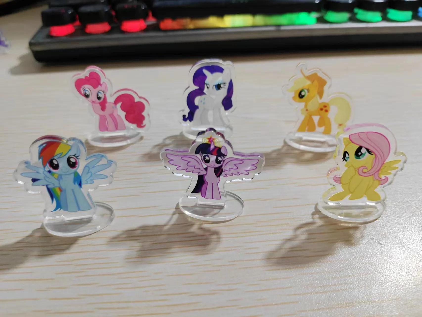 Creative Ponys Anime Figure Cartoon Acrylic Animation Peripheral Mini Stand Kawaii Children Toy Desktop Decoration Festival Gift