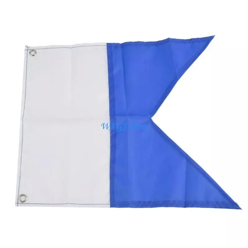 37JE Underwater Blue & White Dive Flags Marine Diving Warning Flags for Safety Reminder
