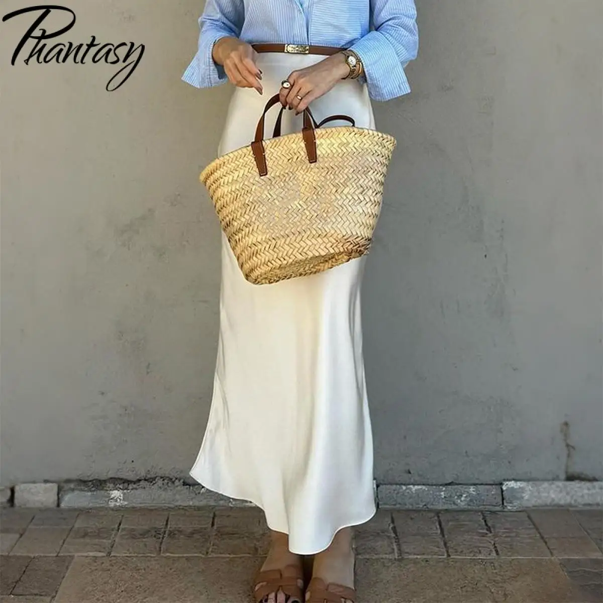 판타지 우아한 화이트 펜슬 스커트 롱 스커트 하프 스커트 트렌드 여성 새틴 드레스 패션 아름다운 여성 드레스 파티 나이트 ﻿