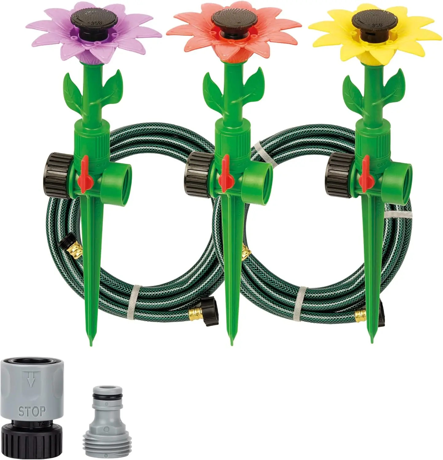 

65194AMZ Daisy Adjustable Spike Kit Sprinkler Bundle, Green