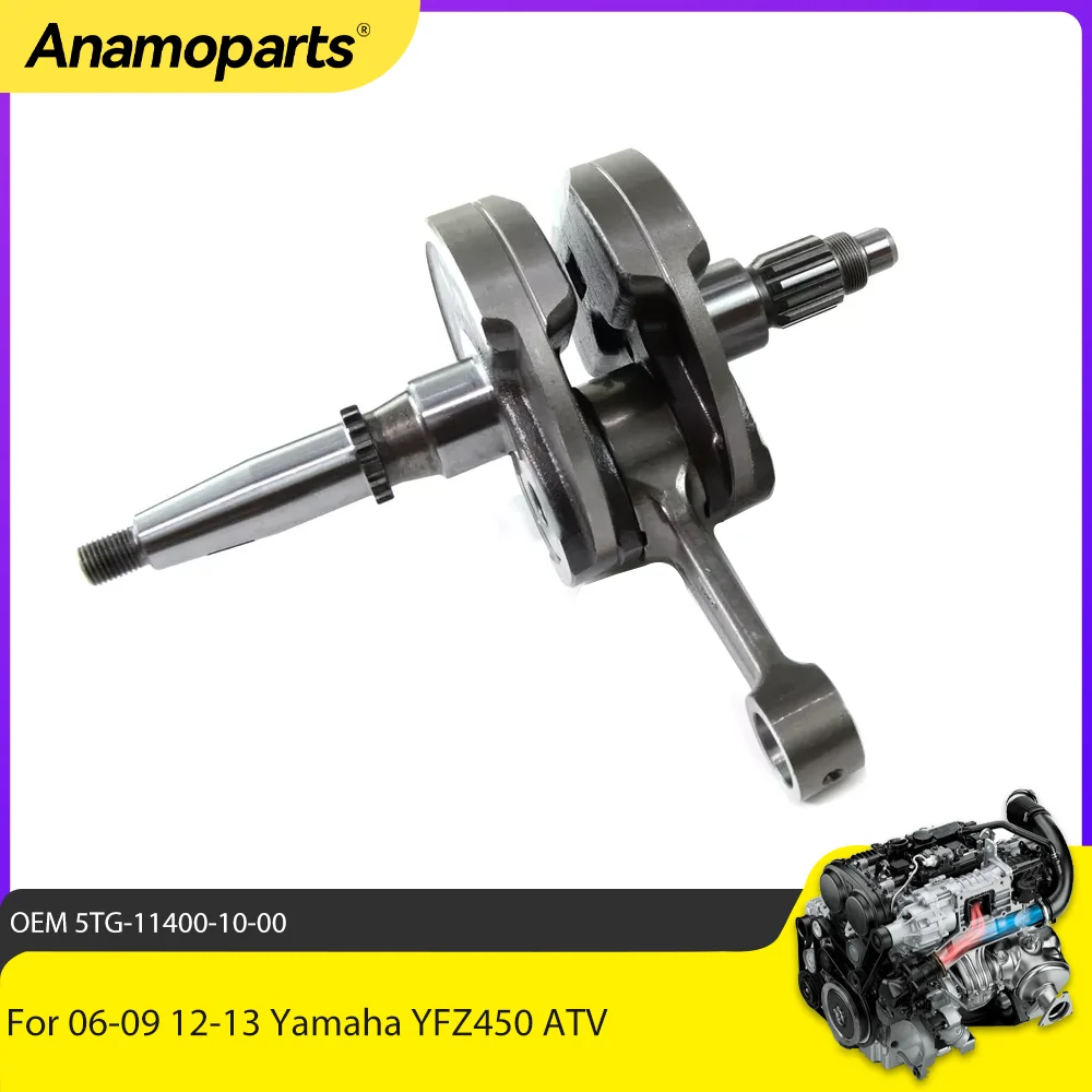 

Motor Parts Crankshaft HEAVY DUTY For 06-09 12-13 Yamaha YFZ450 ATV OEM 5TG-11400-31-00 5TG-11400-10-00 YFZ 450