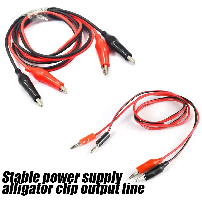 1M Alligator Cilp to Banana Plug Test Cable Lead Connector Dual Tester Probe Crocodile Clip for Multimeter Measure Tool