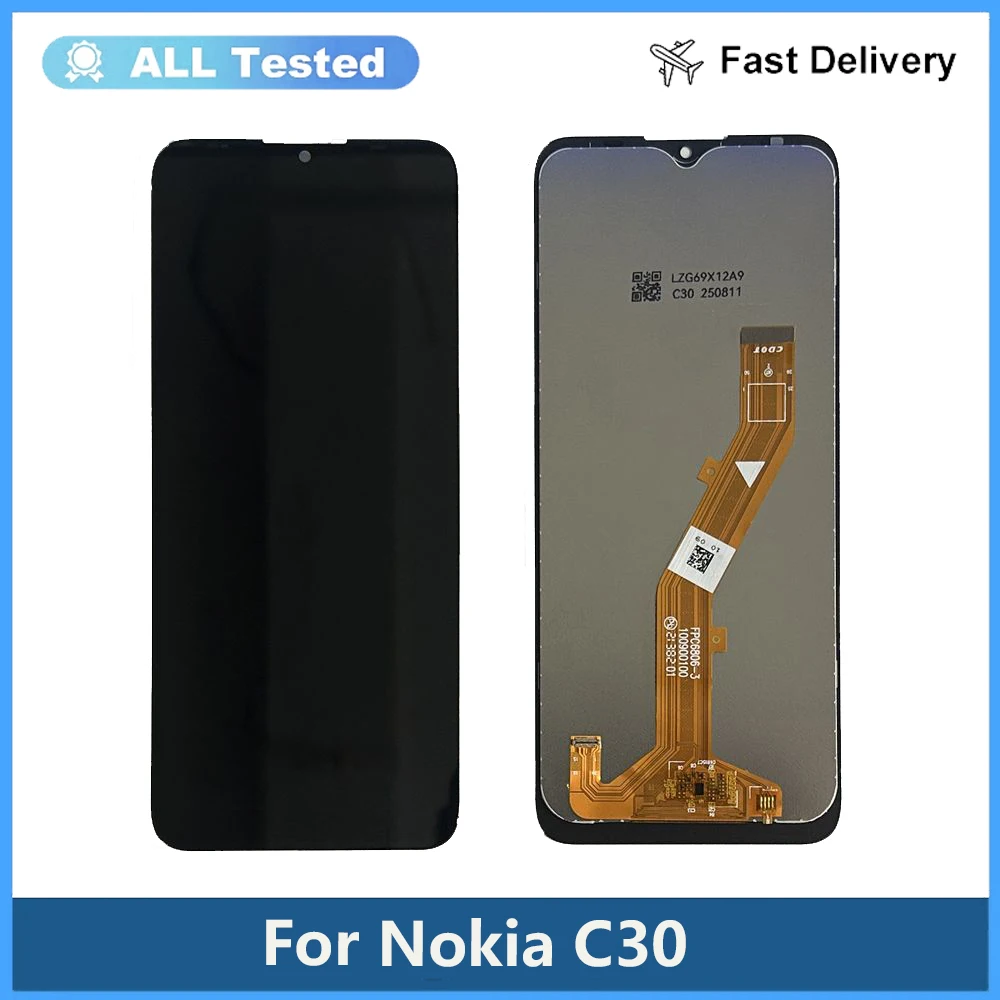 Оригинальный ЖК-дисплей 6,82 дюйма для Nokia C30, ЖК-дисплей с цифровым преобразователем сенсорного экрана в сборе для Nokia C30 TA-1357 TA-1377 TA-1369 TA-1360, ЖК-дисплей