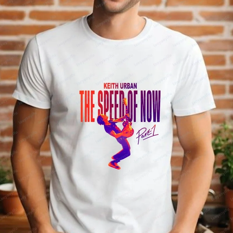 Keith Urban Printed Trendy Harajuku Short-Sleeved Men's and Women's Universal Round-neck Shirt Comfortable T-Shirt