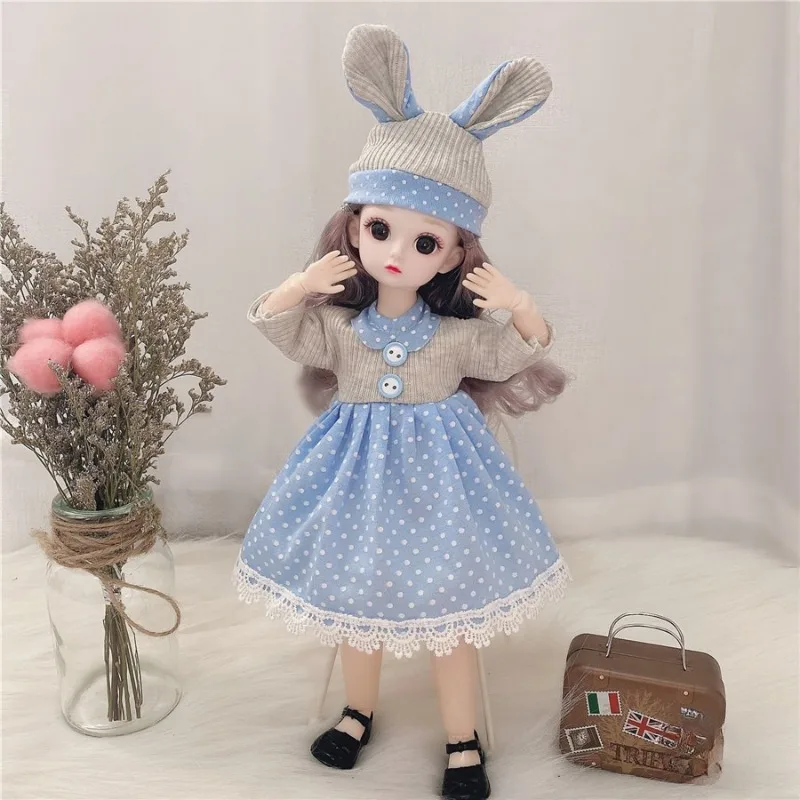 

30cm Anime BJD Clothes Dress Princess Doll House Set DIY Dress Up 1/6 BJD Doll Makeup Toy Girl Gifts Dolls Accessories
