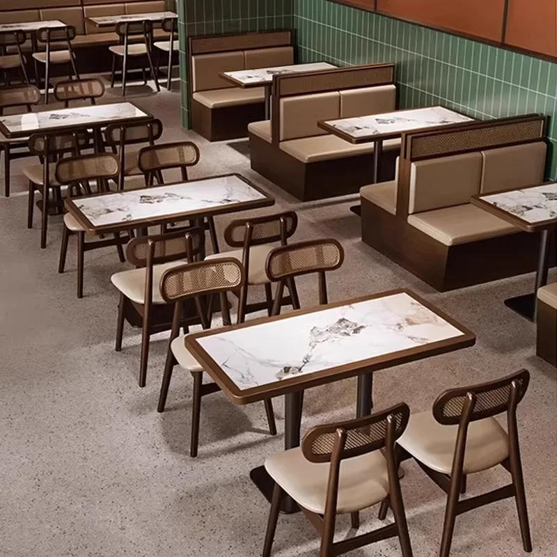 

American Cafe Table and Chair Combination South East Asia Noodle House Tea House Western Restaurant Hot