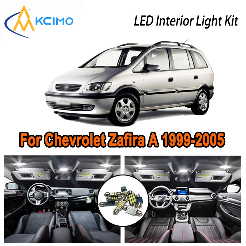 

For Chevrolet Zafira A 1999-2005 2000 2001 2002 2003 2004 LED Interior Dome Map Trunk Light Kit Car Led Lamps Canbus No Error