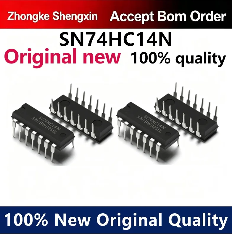 （5pcs-10pcs）Brand new imported 74HC14 DIP14 SN74HC14N six channel Schmitt trigger