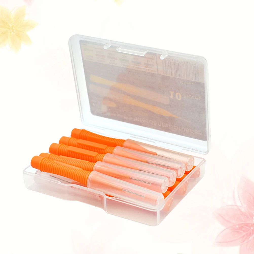 ชุดแปรงซอกฟัน 1 ชุด ป้องกันฟันผุ ทำความสะอาดซอกฟัน ไหมขัดฟัน แปรงซอกฟันสีเหลือง ทำความสะอาดเศษอาหาร