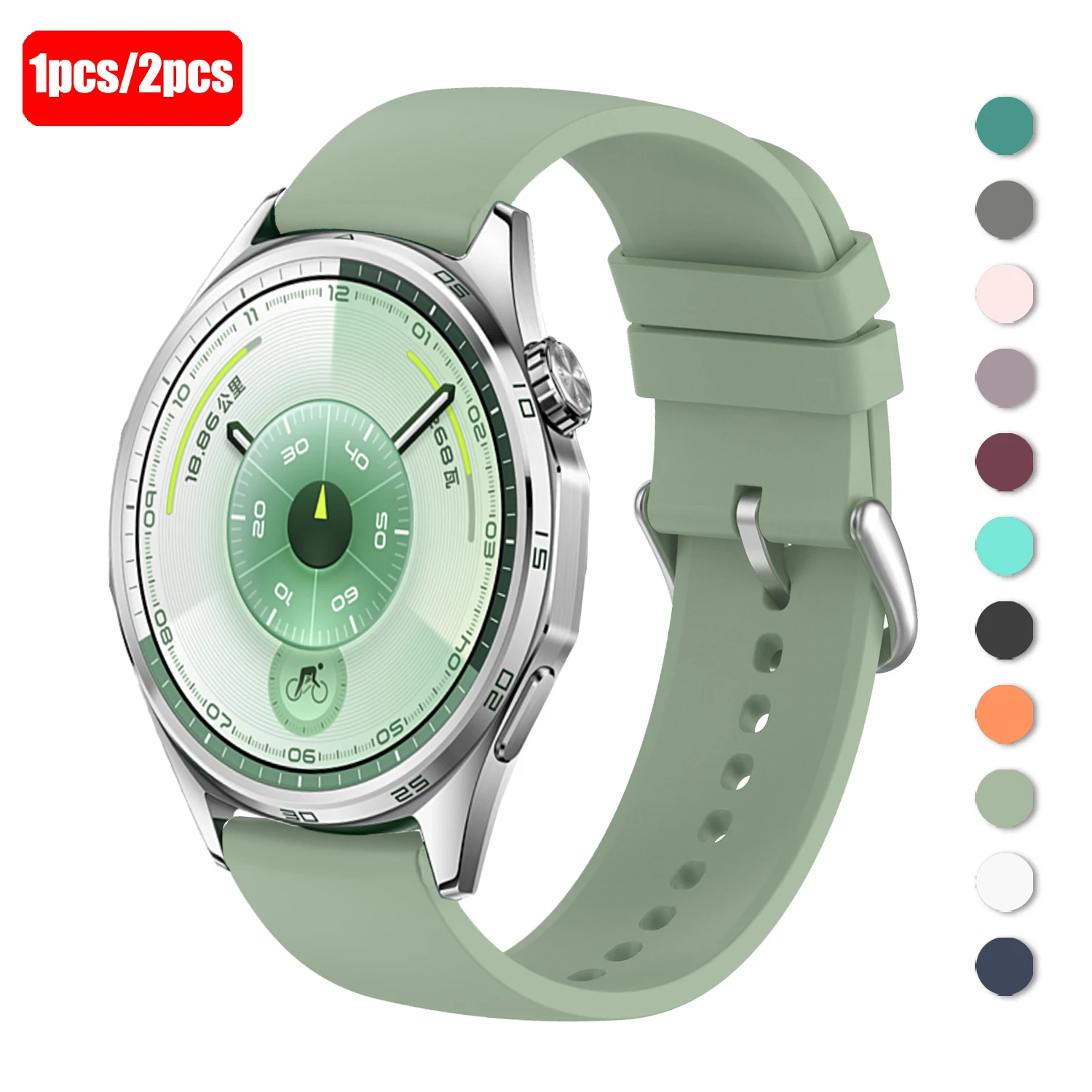 20/22mm silicone strap For HUAWEI WATCH GT Runner 2 Sport Bracelet For Watch 5 4 3 pro/GT 6 5 4 3 2/HONOR Magic Watch2 Wristband