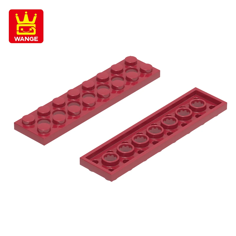 Wange-Lote de bloques de agujeros universales para niños, accesorios de Color Moc compatibles con ladrillo 3738, piezas de montaje de juguete para niños, 2X8