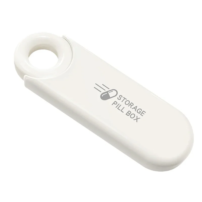 محرك أقراص USB صغير محمول على شكل صندوق حبوب منع الحمل - منظم تخزين الأدوية لجرعات السهرة الصباحية بعد الظهر - حجم مريح للسفر