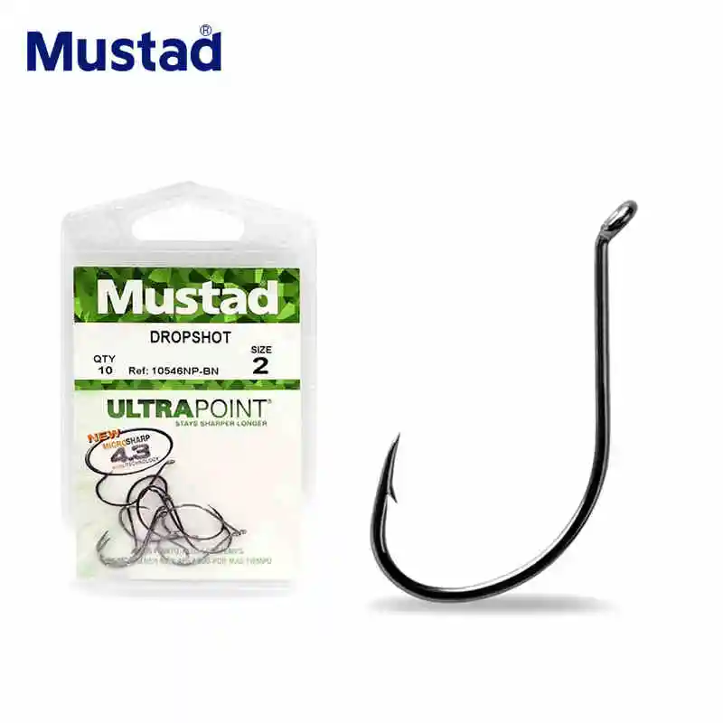 Mustad 10546NP anzuelo invertido sin enredos con barbas para lubina - imagen 5