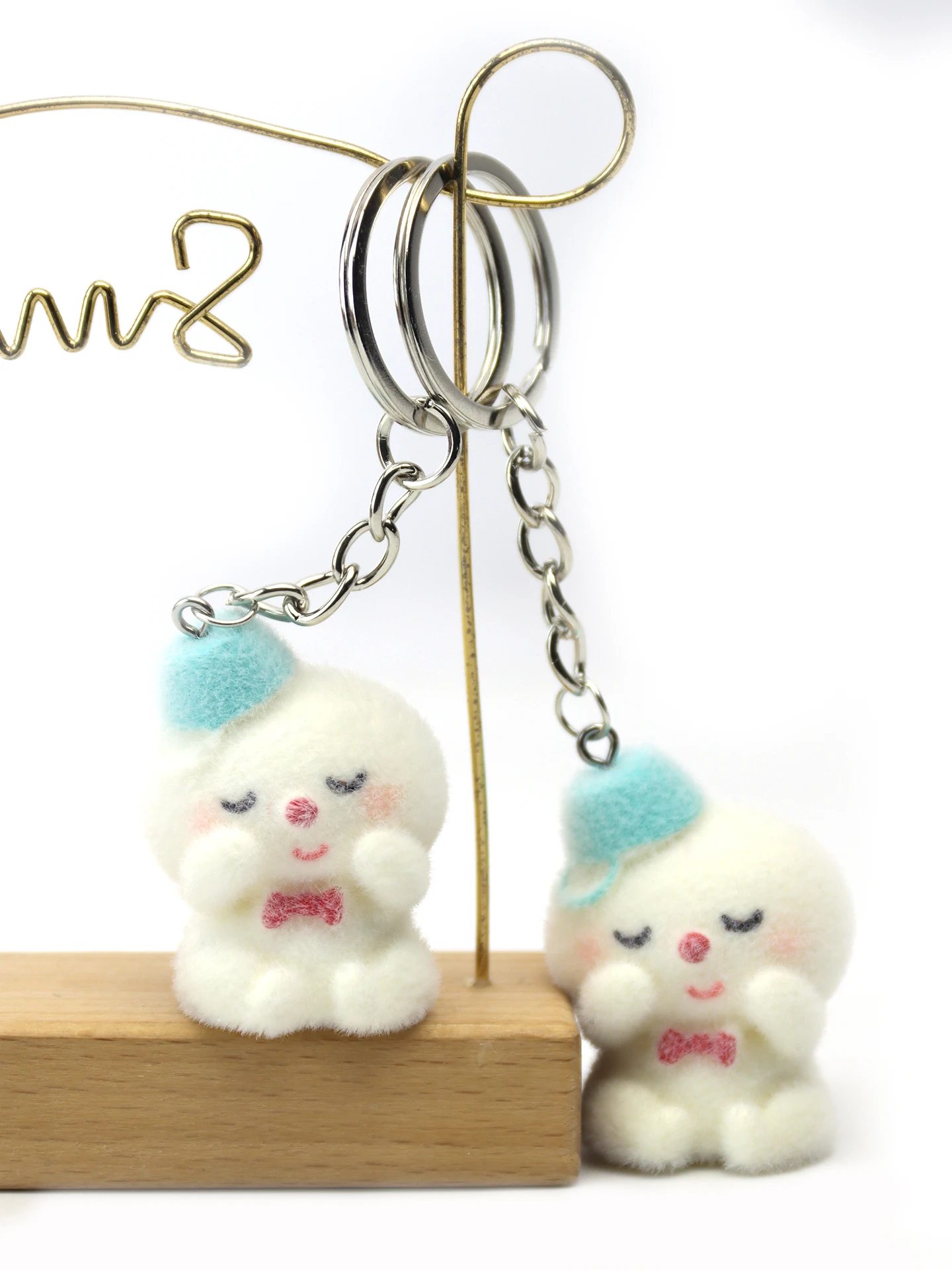 10pcs 3D Flocking Cartoon Charms Plush Snowman Doll Pendants for Necklace Braceket Making DIY Jewelry Accessories Wholesale