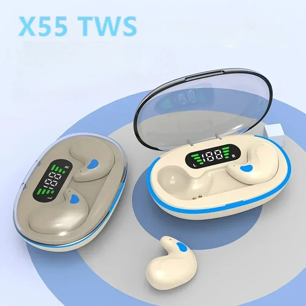 

New X55 TWS Wireless Bluetooth Earphones Mini, Waterproof Earphones TWS Stereo Earphones Suitable for Phone