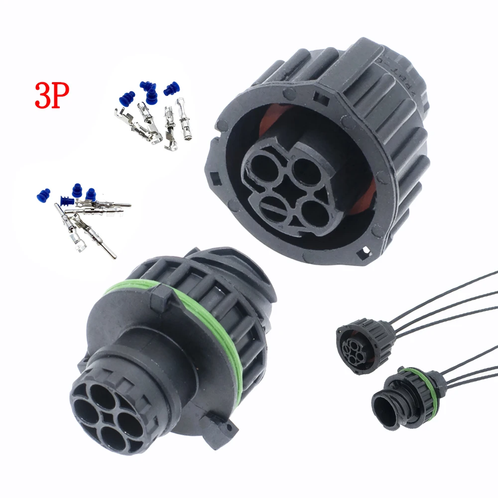 1 Set 3 Pin 1-967325-2 Car Front Fog Lamp Wire Connector Differential Lock Switch Plug Automobile Waterproof Socket