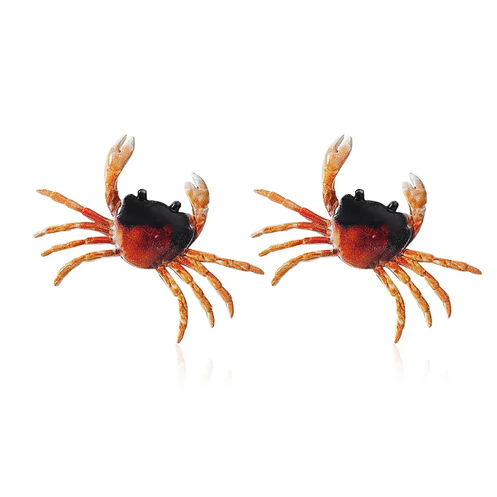 Unique European America Exaggreated Simulation Crab Creative Earrings Stud for Women Cute Street Cool Style Female Accessories