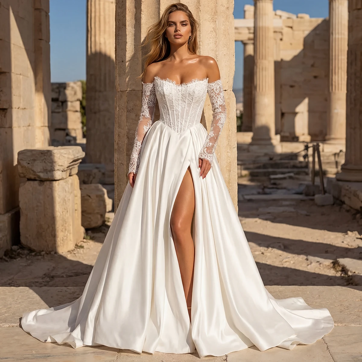 #33 New Womens Long Sleeve Wedding Dress Arrivals