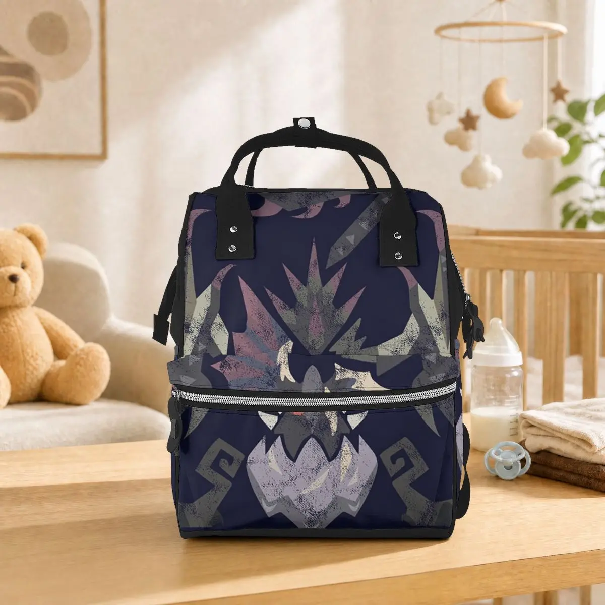 monster-hunter-world-iceborne-scarred-yian-garuga-kanji-zaino-per-studenti-borsa-da-scuola-zaino-per-libri-borsa-a-tracolla-per-uomo-e-donna