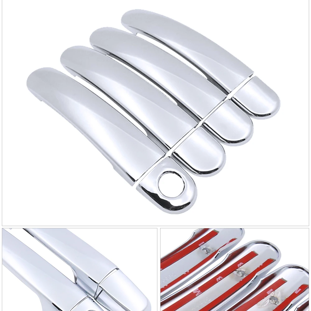 for Skoda Fabia I 6Y 1999 2000 2001 2002 2003 2004 2005 2006 MK1 Chrome Door Handle Cover Catch Trim Set Car Styling Accessories