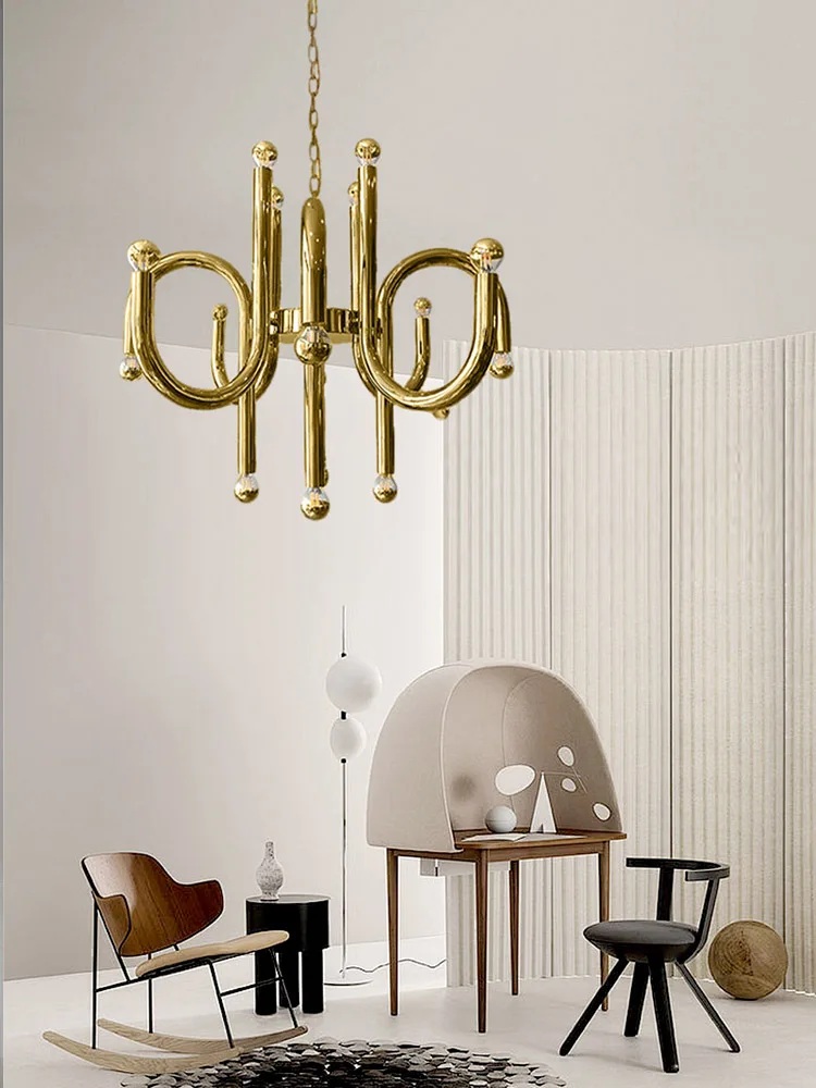 Post-modern Art Chandeliers LED Bauhaus Ceiling Personality Apartment Stylish Lighting Fixture Designer Home Hanging Lamp Lustre
