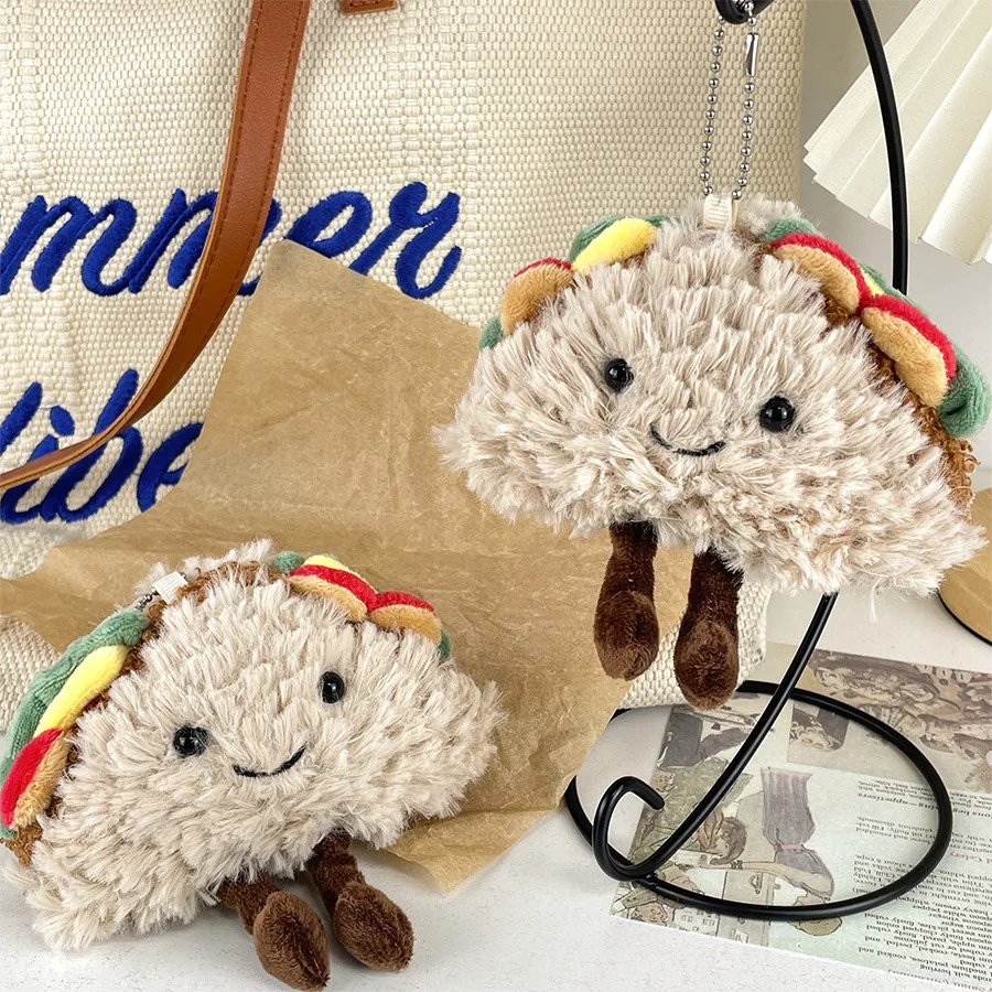 

Unisex Bag Pendants Cartoon Sandwich Tower Doll Plush Cute Kawaii Fashionable Verstaile Bag Accessories High-quality Keychains