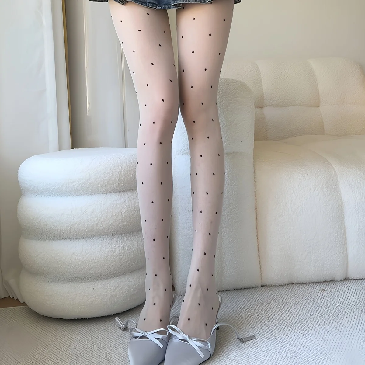 1/4pos مثير رقصة البولكا نقطة عالية الشفافية الرغبة النقية لا تسقط، جوارب بذلة