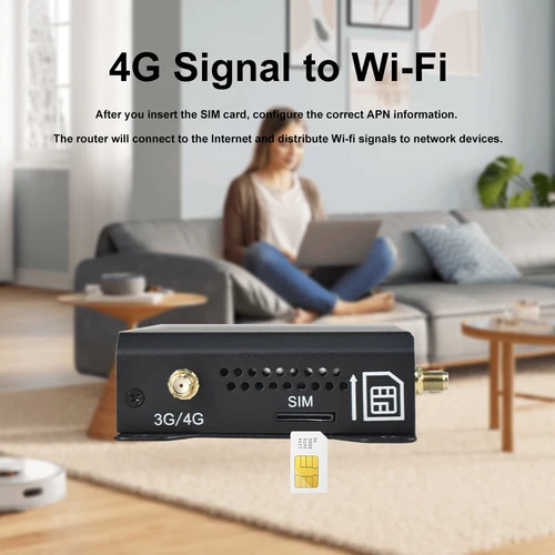 Imagen 2 del producto KuWFi 4G enrutador de tarjeta SIM enrutador WIFI inalámbrico 2,4G LTE punto de acceso compatible con VPN DDNS Hotspot adaptador de red para cámara IP
