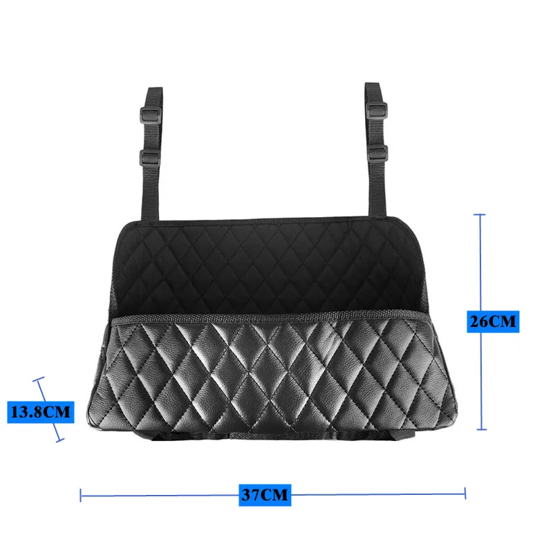 Car Organizer PULeather Car Storage Net Bag Auto Seat Back Organizer Universal Handbag Holder for men and womenTravel Pocket Bag