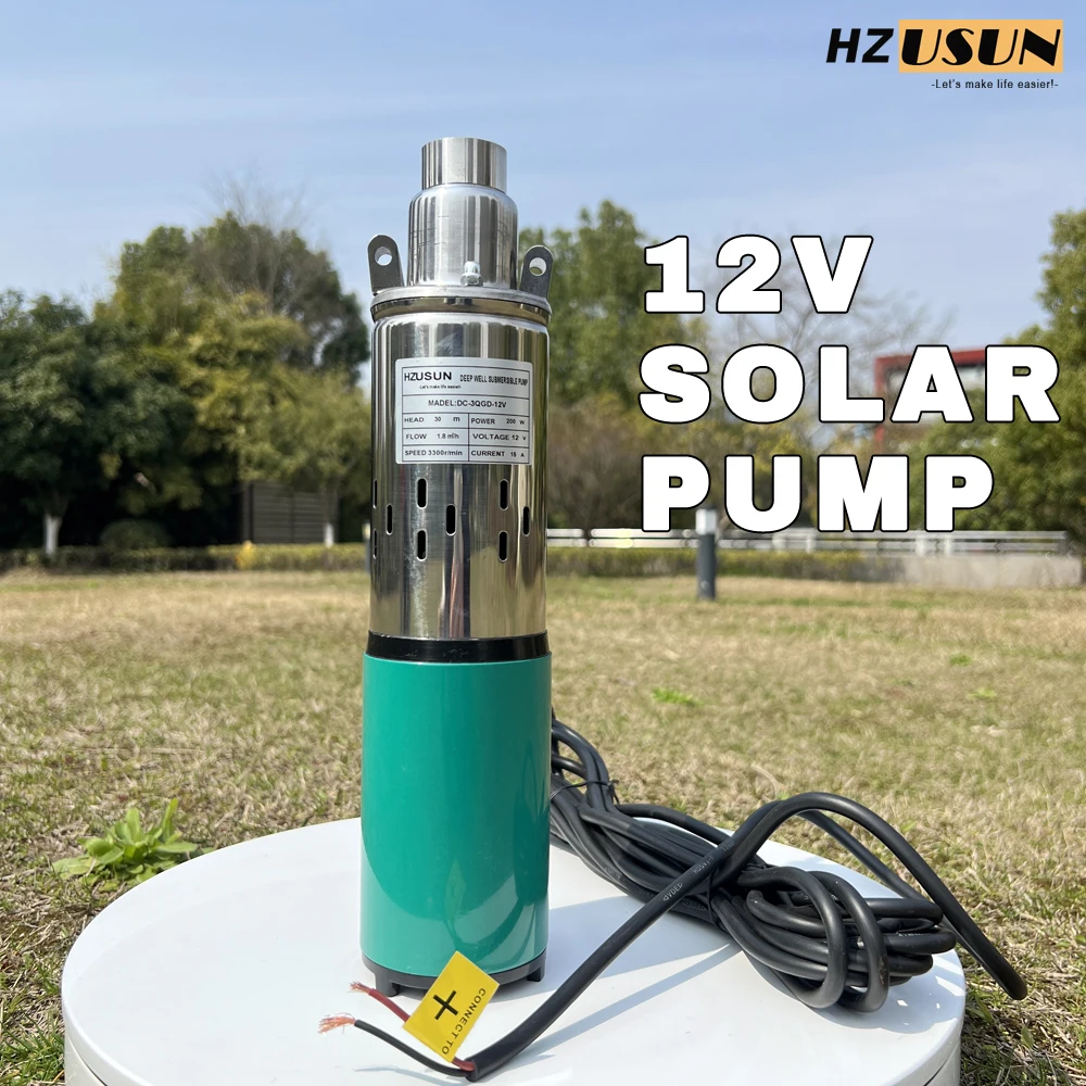 DC 12V 260W pompa a vite solare sommergibile pompa per pozzi profondi pompe per alesaggio in acciaio inossidabile 1 \