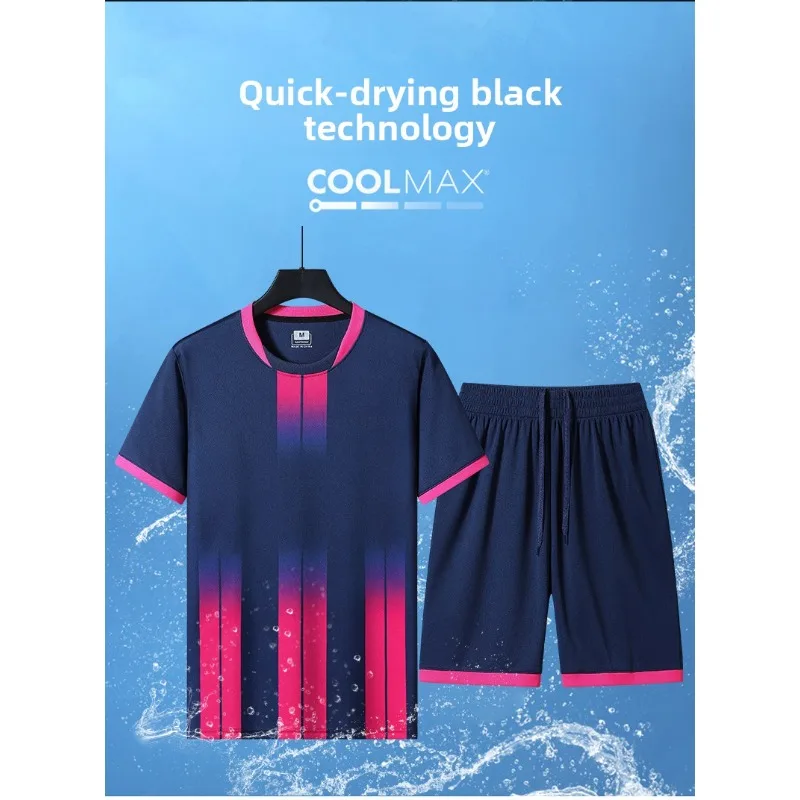 

Outdoor Running Set Breathable Sports Short-sleeved Top Volleyball Set Summer High-quality T-shirt Comfortable Breathable Set
