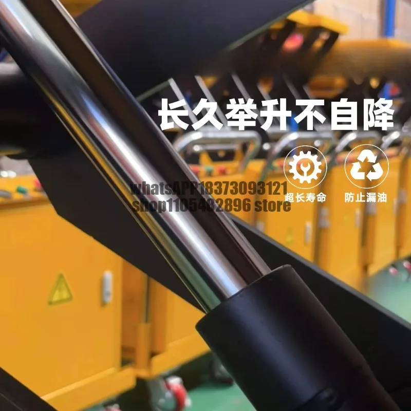 Hydraulic lifting platform car Mobile electric lifting scissor fork type simple trolley