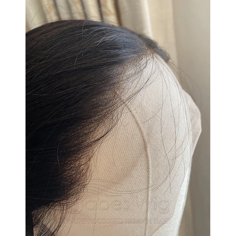 الطبيعية قصيرة بوب طويل غلويليس 200 الكثافة تسليط الضوء على شقراء موجة الدانتيل 5x5 الحرير قاعدة باروكة من شعر طبيعي للنساء BabyHair preplucked #3