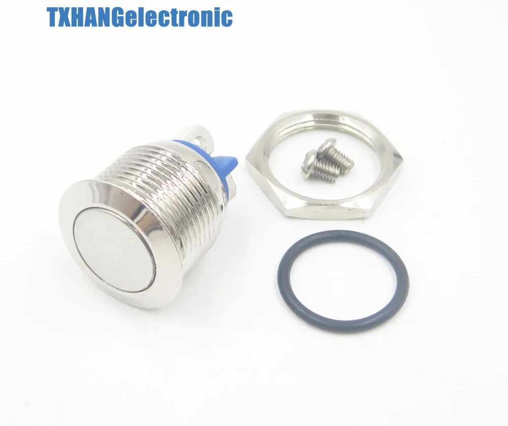 16mm Start Horn Button Momentary Stainless Steel Metal Push Button Switch