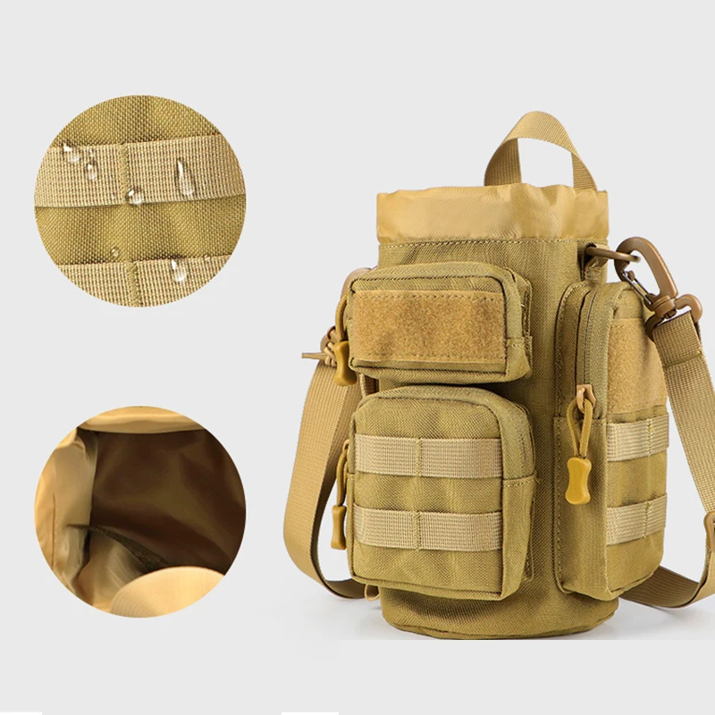 Tas Botol Air Luar Ruangan Kapasitas Besar Baru Tas Pinggang Paket Penutup Pelindung Cangkir Air Tas Selempang Tas Botol Air MOLLE